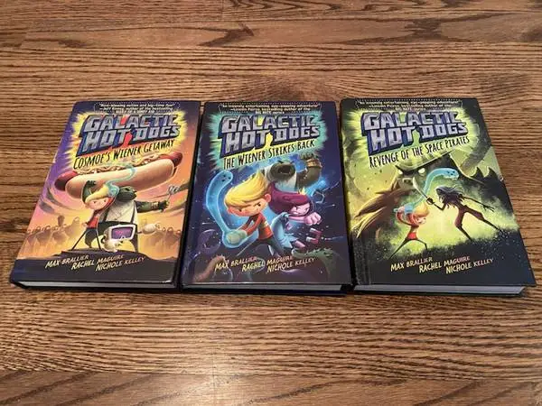 GALACTIC HOT DOGS by Max Brallier Books 1, 2 & 3 Hardcover Books