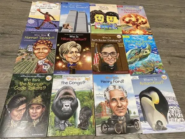 WHO WAS WHERE IS Series Kids BIOGRAPHY History 12 Paperback Books