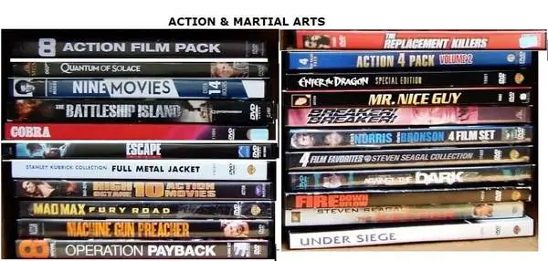 Cheap Movie & TV Show DVDs, some CDs w/carry case