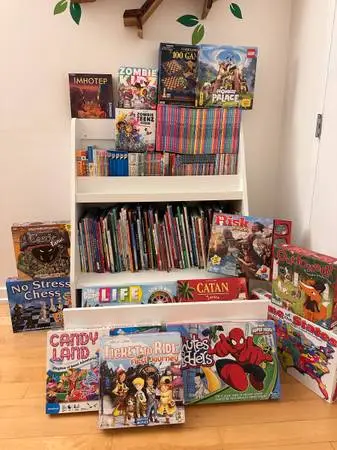 Complete childrens starter library — 180 books, 16 games, bookshelf