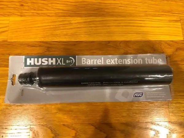 ASG x B&T HUSH XL 14mm Negative Universal Mock Suppressor with Adapter
