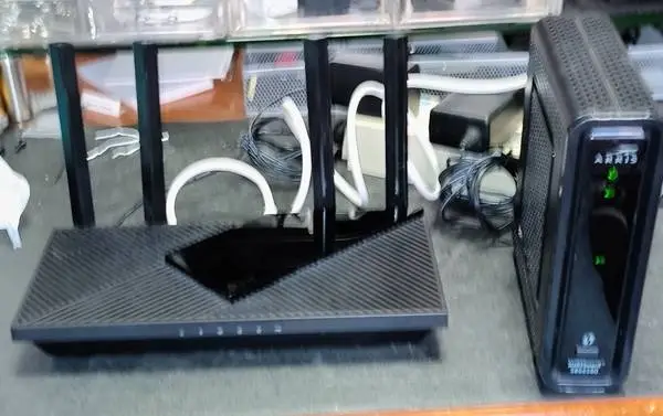 High Speed Cable Internet Complete Setup Modem Router Cables etc. Veri