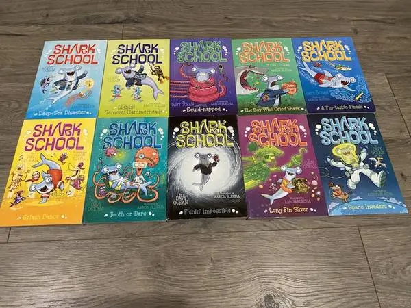 SHARK SCHOOL by Davy Ocean 10 Paperback Books Complete Set