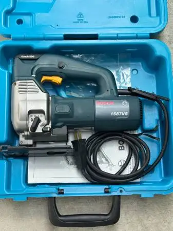 Bosch 1587VS Corded Electric Jigsaw Blue w/Case & Instructions, Access