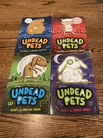 THE UNDEAD PETS by Sam Hay  1-3 & 5 Paperback Book Set  4 Paperback