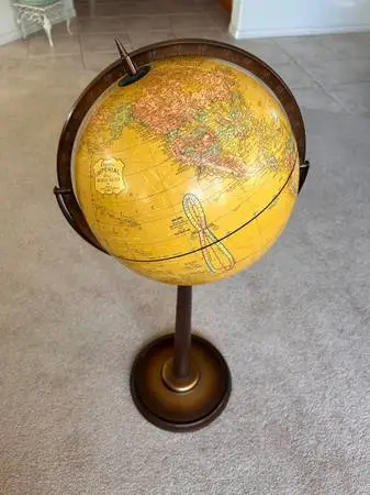 Vintage Cram’s Imperial World Globe On Floor Stand - 1970s.