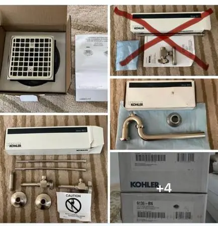 NEW Kohler Plumbing Parts - 70% off