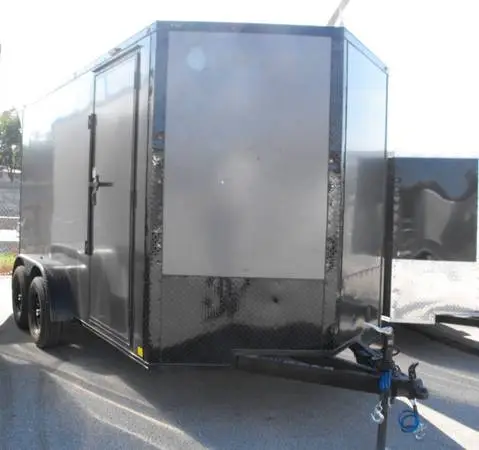 Enclosed Trailer 7 x 14 Ramp 7 Interior 7K Charcoal 080 Polycore