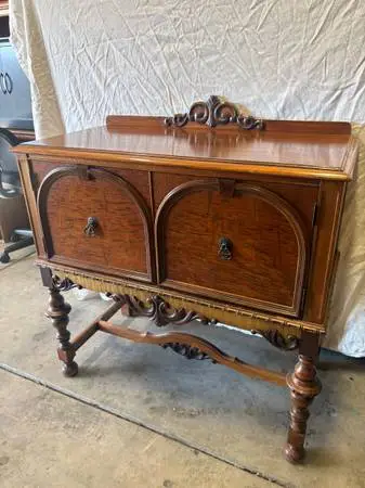 Vintage Solid Wood Buffet Table / Storage Cabinet