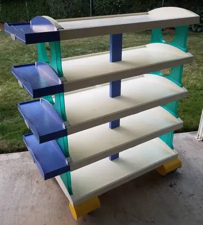 Large Classroom Organizer Cart – Mobile 2~6 Level Rolling Shelf Unit