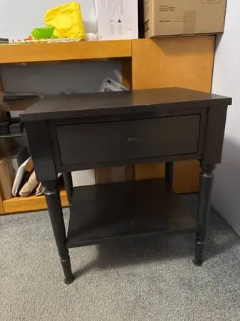 Really cool night stand-encased in sheet metal.