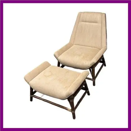 Mcguire Furniture Tansen Lounge Chair + Ottoman