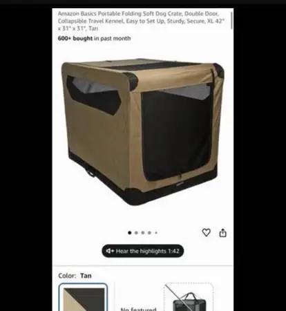 Soft dog crate