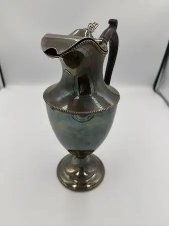 Vintage Silver Plated Hot Water Jug Ewer Pitcher 11H