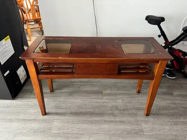 OBO! Kathy Ireland Home Wood Craftsman Style Sofa Table