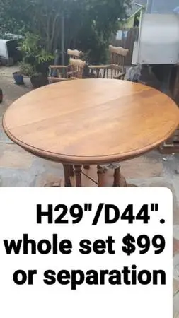 Chairs table dining set.