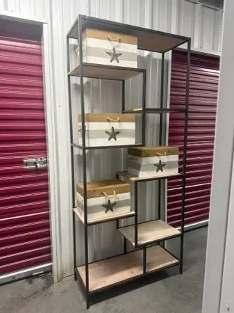 GORGEOUS “Pottery Barn” Display and Storage Shelf – Metal & Wood