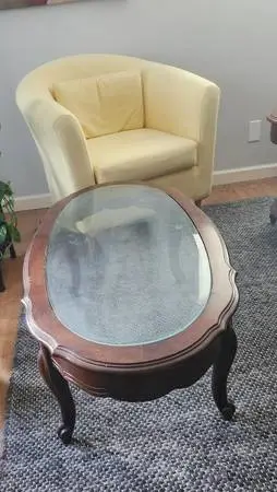 Set of 3 French Provencial living room tables
