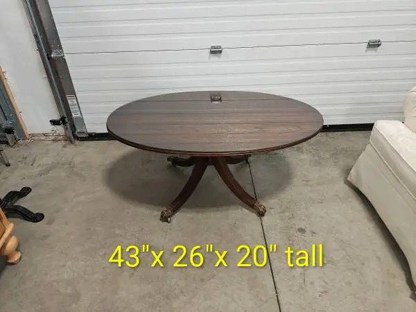Vintage Oval Coffee Table