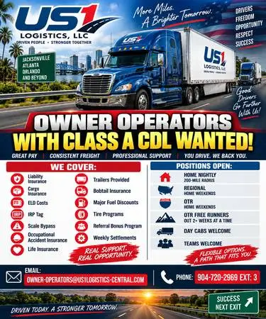 Owner Operator Class A CDL Tractor & Trailer