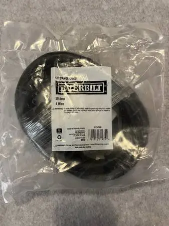 Everbilt 50 Amp Range Cord, 4ft Electric Stove Plug 4-Wire NEW!