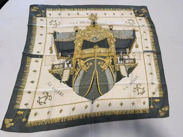 Vintage Hermès Carre 90 Silk Scarf - Vue du Carrosse de la Galere la