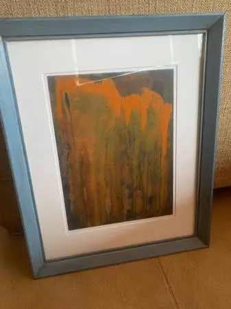 Jane Herrick Original Abstract Painting Framed