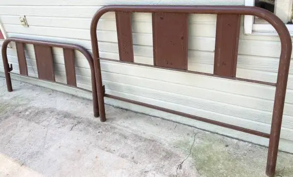 Vintage Metal Bed Head & FootBoards
