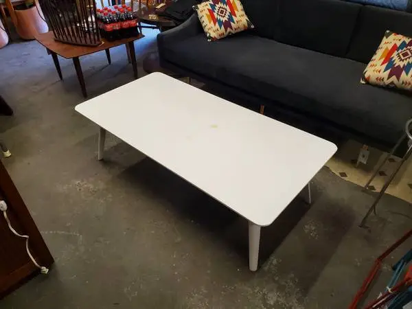 vintage white lacquer paint coffee table