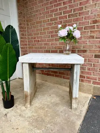 Vintage Industrial Marble Candy Maker’s Table