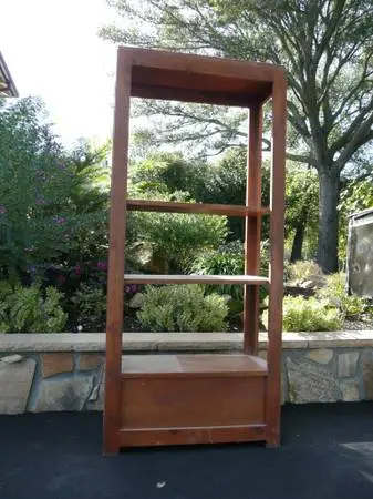 Oak Entertainment shelves, Oak End table