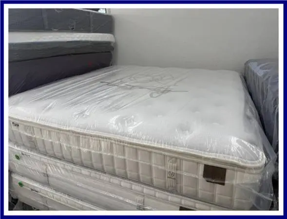 California King Koil Natural Collection Eurotop Mattress & Boxes Bed