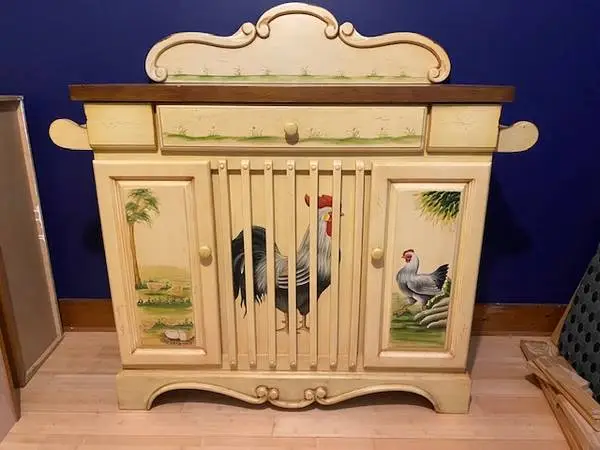 Hand Painted Farmhouse Sideboard / Accent Cabinet