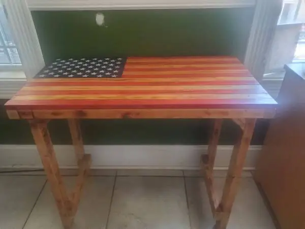 United States Handmade Flag table