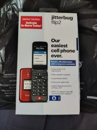 Jitterbug flip cell phone