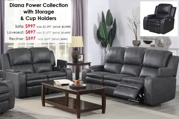 NEW IN BOX! Diana Power Sofa (Full Collection Available)