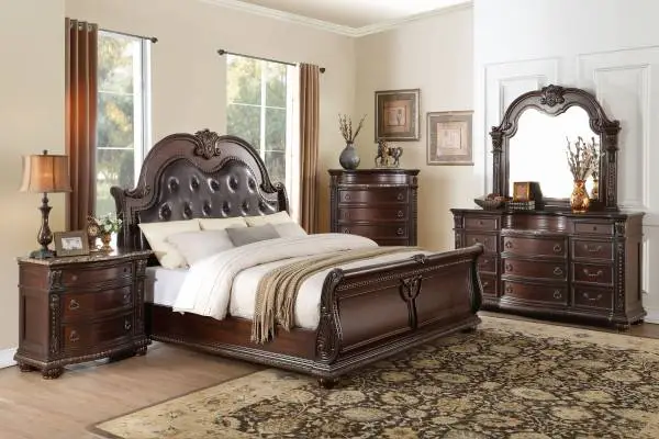 KING BED, DRESSER, MIRROR, 1 NIGHT STAND