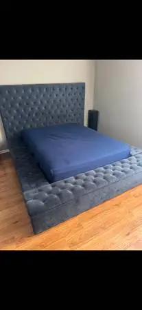 Unique queen bet set. Mattress and frame