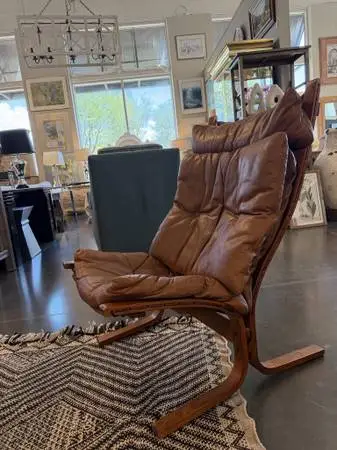 Westnofa High Back Rosewood Mid Century Lounge Chair