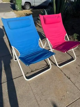 Large Beach Chairs or Camping Chairs x 2