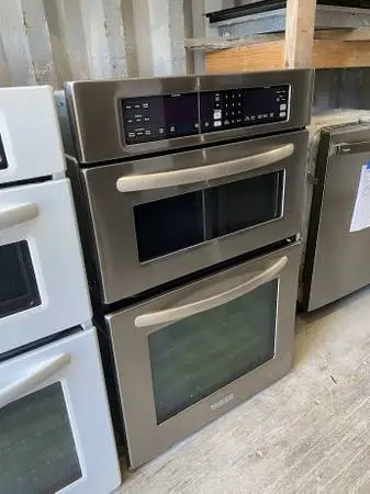 SS KitchenAid Microwave/Wall Oven Combo Model #KEMS378SSS04 Used