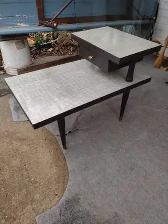 Art Deco 2-tier step end table