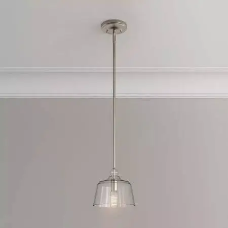 Signature Hardware Eastland Single Light 8 Wide Mini Pendant Nickel