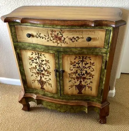Very cute Small French style hand painted cabinet - a great find!