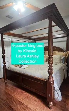 BEDROOM 4-poster king bed Kincaid Canopy options