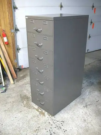 Steelcase 7-drawer index card file cabinet