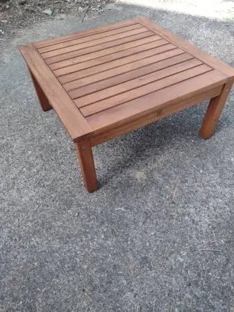 Square teakwood table