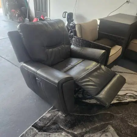Leather recliner