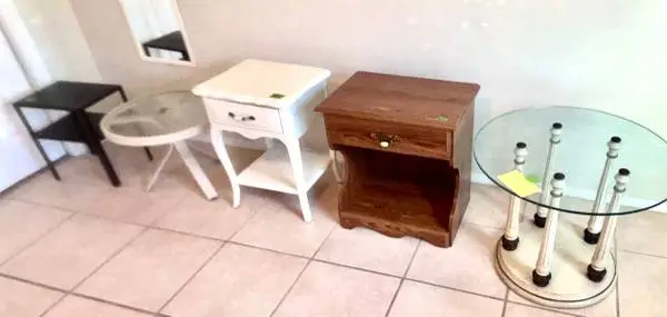 Various small tables for house furnishings.