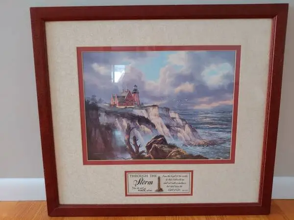Like New WALL ART ~ Lighthouse Through the Storm